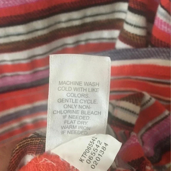 J. Jill Red Striped Sleeveless Tunic Top size small - Picture 7 of 8